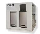 Kohler 2-Pack 6L Stainless Steel Step Trash Bin - B0DWZZDQMF - Brand New