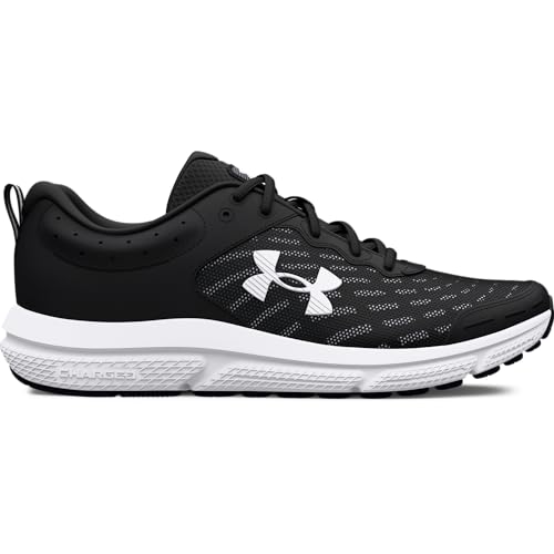 UNDER ARMOUR MEN CHARGED ASSERT 10 RUNNING BLACK/BLACK/WHITE SIZE 11 - Like New