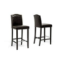 Baxton Studio Libra Modern Bar Stool with Nail Head Trim (Set of 2)-White - Brand New