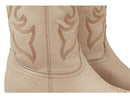 B0CBX9KRGQ Dingo Womens Out West Embroidered Snip Toe Pull On, Size 7, Beige - Brand New