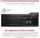 Das Keyboard 4 Root Cherry MX Brown Mechanical Switches DKPKDK4P0MNS0USX - BLACK - Like New