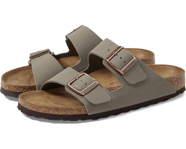 BIRKENSTOCK ARIZONA REGULAR FIT (UNISEX) - SIZE: MEN 6 WOMEN 8 - STONE BIRKIBUC - Like New