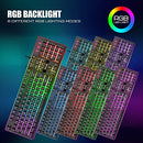 RedThunder K10 Wired Keyboard Mouse Wrist Rest Combo RGB 3 in 1 PC Gamer - Black - Like New