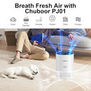 CHUBOOR AIR PURIFIERS LARGE ROOMS UP TO 1200FT² H13 TRUE HEPA - SILVER WHITE - Like New