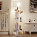 GUJIAM 7 Tier Bookshelf with Storage Light for Living Room, Bedroom - White - Like New