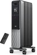 Dreo Oil Filled Radiator Electric Heaters Remote Control 1500W - Space Gray - Brand New