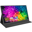 HAMTYSAN PORTABLE MONITOR 15.6" FHD 1080P HDMI EXTERNAL MONITOR - BLACK - Like New