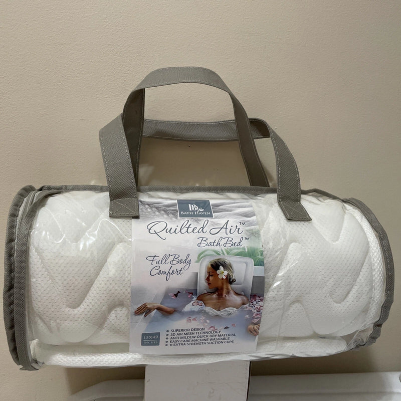 BATH HAVEN QUILTED AIR BATH BED 15X49" FULL BODY COMFORT AIR MESH NEW - WHITE - Brand New