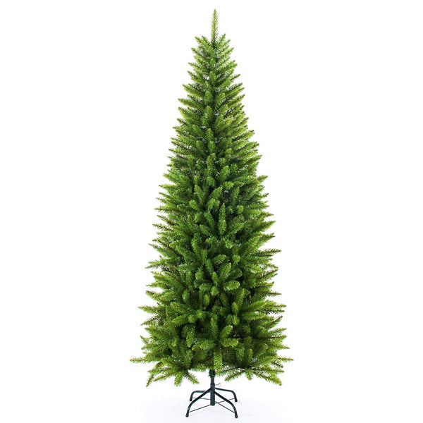 SENJIE ARTIFICIAL CHRISTMAS TREE,CLASSIC PINE FIR PENCIL TREE 6 FT - GREEN - Like New
