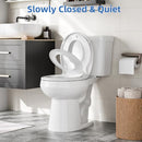Garvee Toilet Seat, Round 17" PP Soft Close Lid, Quick Release, White - Like New