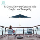 LE CONTE 7.5 ft Patio Umbrella Outdoor Market 3 Years Non-fading (Denim Blue) - Brand New