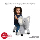RADIO FLYER ELLIE THE ROLLING ELEPHANT RIDE-ON: STEEL & PLASTIC TOY- LIGHT GRAY - Brand New