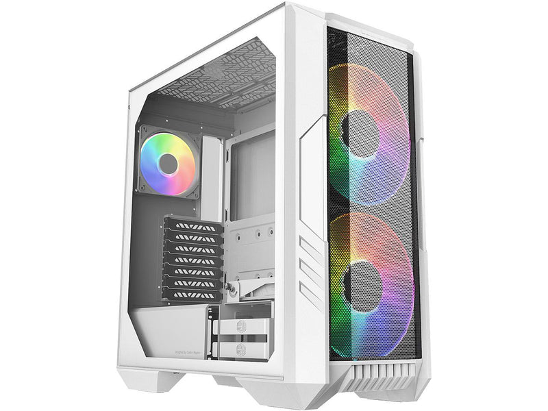 Cooler Master HAF 500 White Edition High Airflow ATX Mid-Tower with Mesh