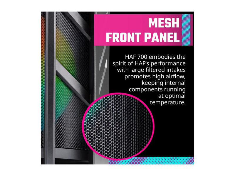 Cooler Master HAF700 H700-IGNN-S00 Titanium Grey SGCC Steel / Mesh / ABS Plastic