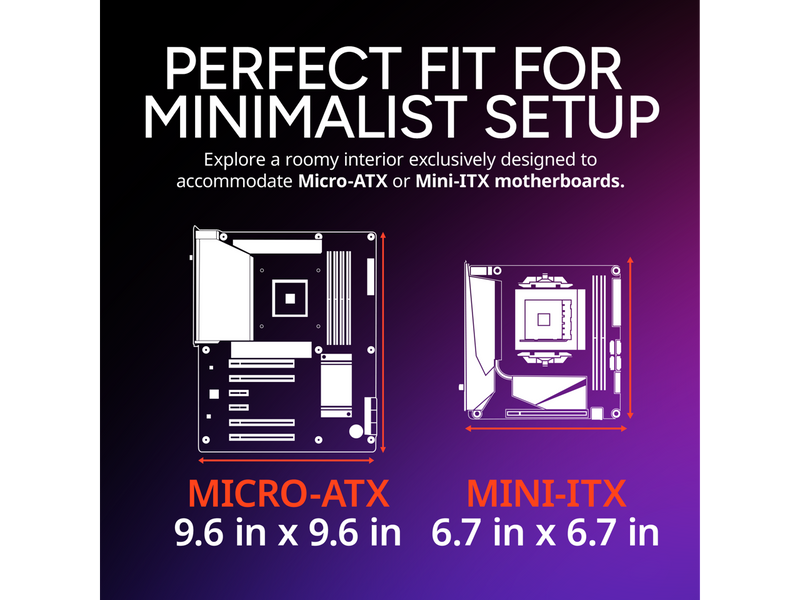 Cooler Master Elite 302 Micro-ATX High Airflow Minimalist PC Case, 365mm GPU