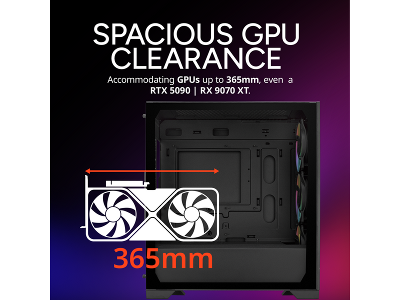 Cooler Master Elite 302 Micro-ATX High Airflow Minimalist PC Case, 365mm GPU