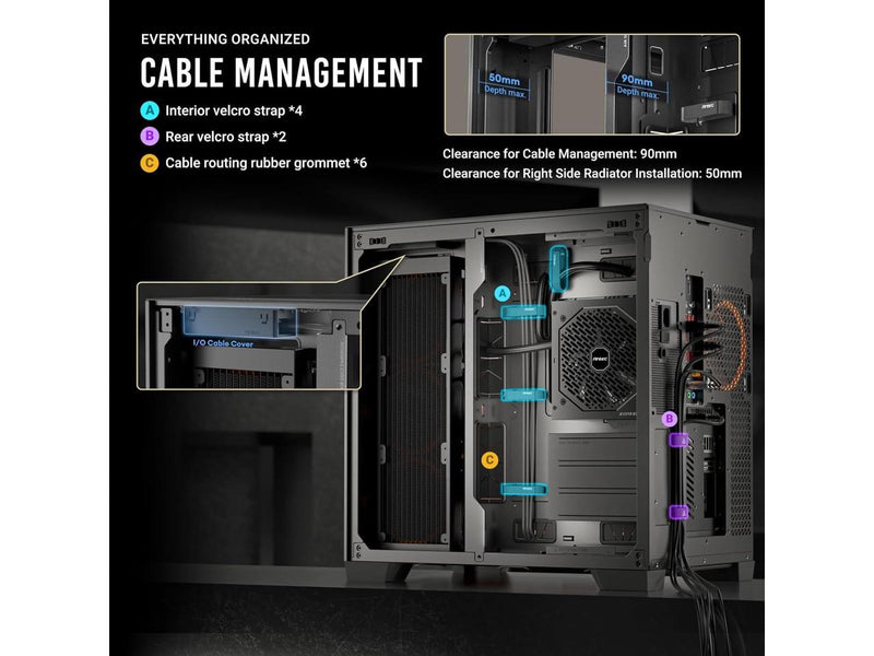 Antec C8, Fans not Included, RTX 40 Compatible, Dual-Chamber, tooless Design,