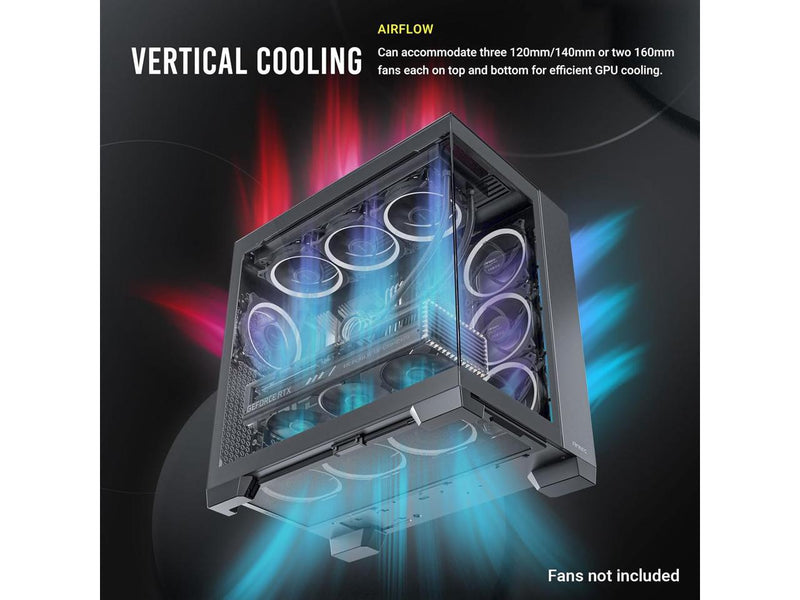Antec C8, Fans not Included, RTX 40 Compatible, Dual-Chamber, tooless Design,