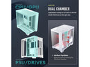 Antec C8 White, Fans not Included, RTX 40 Compatible, Dual-Chamber, tooless