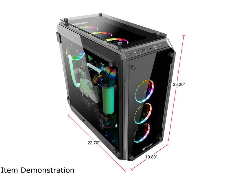 Thermaltake View 71 RGB 4-Sided Tempered Glass Vertical GPU Modular E-ATX