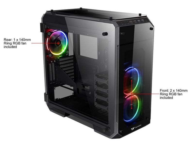 Thermaltake View 71 RGB 4-Sided Tempered Glass Vertical GPU Modular E-ATX