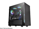 Thermaltake CA-1Q9-00S1WN-00 S100 Tempered Glass Black Edition Micro-ATX