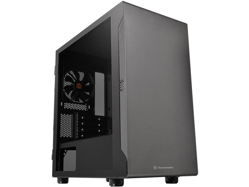 Thermaltake CA-1Q9-00S1WN-00 S100 Tempered Glass Black Edition Micro-ATX