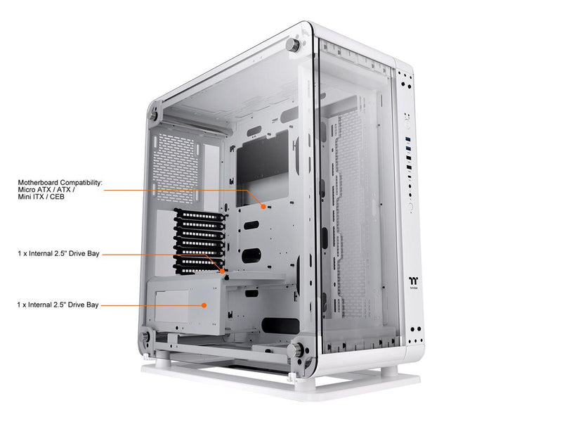 Thermaltake The Core P6 TG Snow Edition transformable ATX Mid Tower Fully