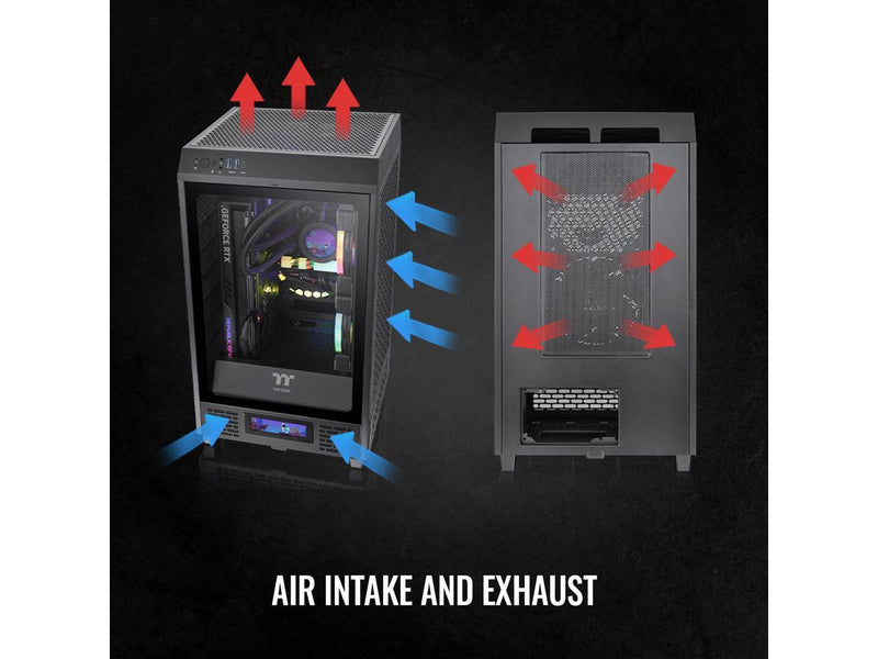 Thermaltake Tower 200 Mini-ITX Computer Case; 2x140mm Pre-installed CT140 Fans;