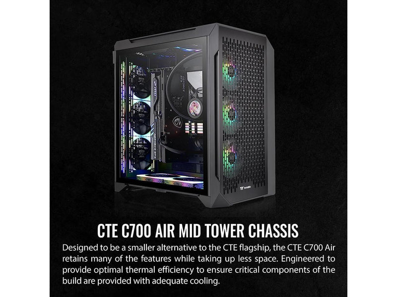 Thermaltake CTE C700 Air Mid Tower with Centralized Thermal Efficiency Design;
