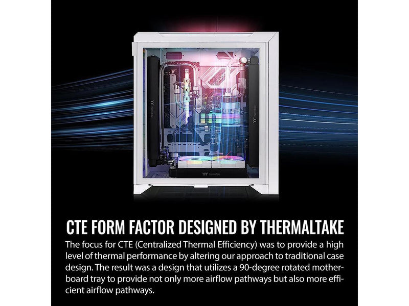 Thermaltake CTE C700 TG ARGB Snow Mid Tower with Centralized Thermal Efficiency