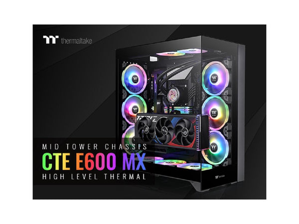 Thermaltake CTE E600 MX Black Mid Tower E-ATX Case with Centralized Thermal