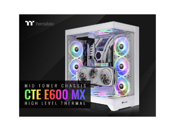 Thermaltake CTE E600 MX Snow Mid Tower E-ATX Case with Centralized Thermal