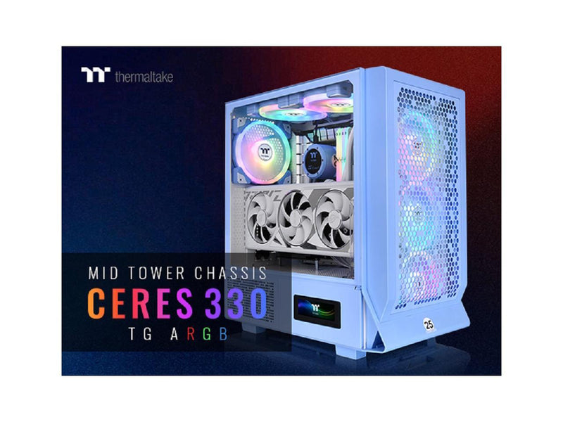 Thermaltake Ceres 330 TG ARGB Hydrangea Blue SPCC / Tempered Glass E-ATX Mid