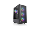 Thermaltake S200 Plus TG ARGB Black ATX Tempered Glass Mid Tower Gaming Computer