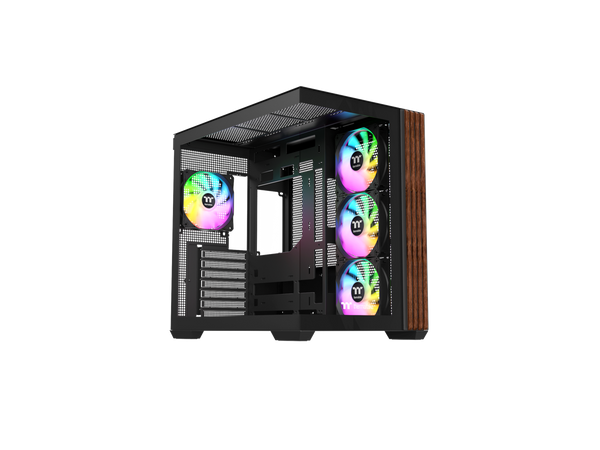 Thermaltake View 380 WS ARGB; Mid Tower Chassis; Side Wood Trim; 4x120mm ARGB