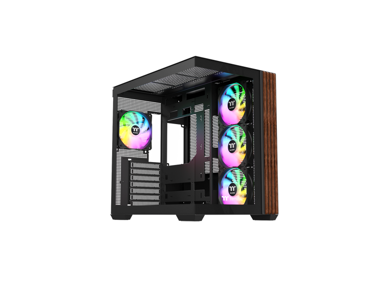 Thermaltake View 380 WS ARGB; Mid Tower Chassis; Side Wood Trim; 4x120mm ARGB