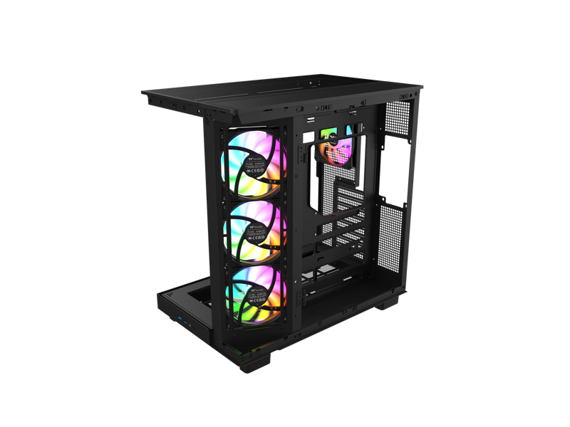 Thermaltake View 380 XL WS ARGB; Mid Tower Chassis; Side Wood Trim; 4x120mm ARGB