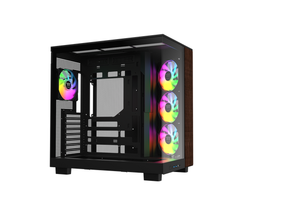 Thermaltake View 380 XL WS ARGB; Mid Tower Chassis; Side Wood Trim; 4x120mm ARGB