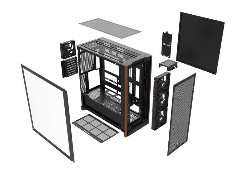 Thermaltake S370 WS; Mid Tower Chassis; Wood Front Trim; 4x120mm CT120 PWM Fans