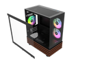 Thermaltake View 170 WS ARGB; Micro Chassis; Bottom Wood Trim; 3x120mm ARGB Lite