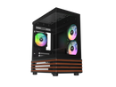 Thermaltake View 170 WS ARGB; Micro Chassis; Bottom Wood Trim; 3x120mm ARGB Lite