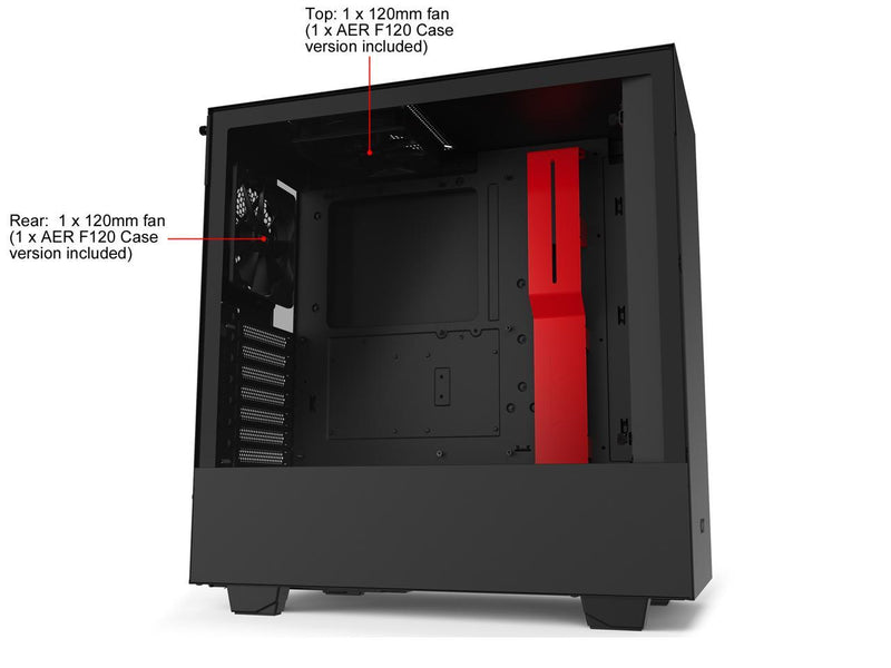 NZXT H510 - CA-H510B-BR - Compact ATX Mid-Tower PC Gaming Case - Front