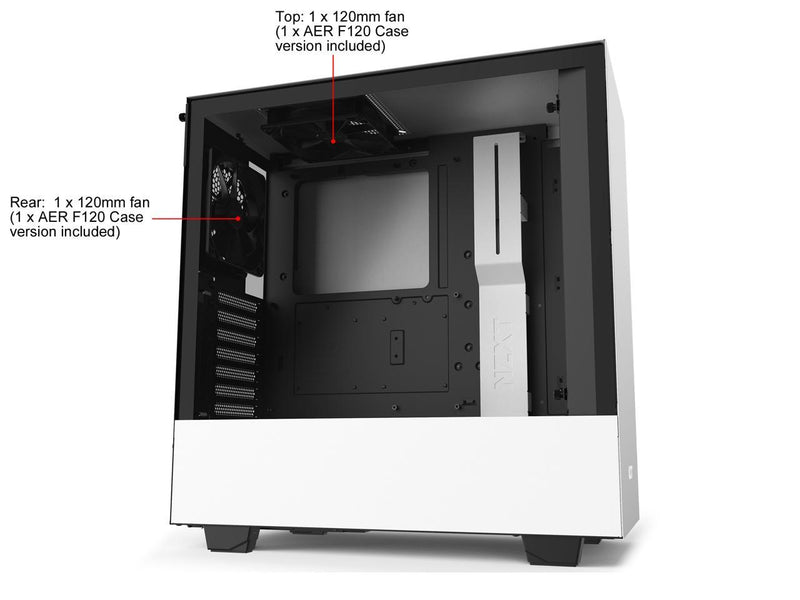 NZXT H510 - CA-H510B-W1 - Compact ATX Mid-Tower PC Gaming Case - Front