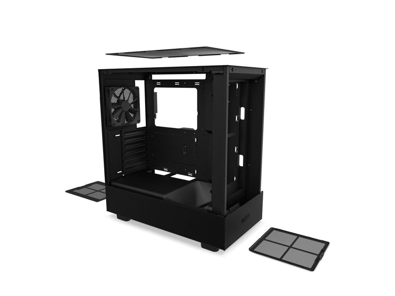 NZXT H5 Flow - All Black CC-H51FB-01 Black SGCC Steel, Tempered Glass ATX,