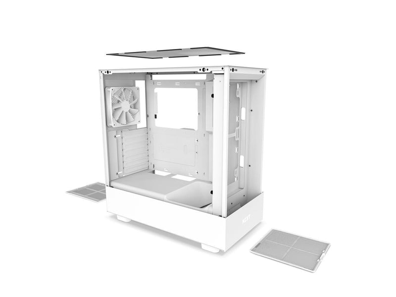 NZXT H5 Flow - All White CC-H51FW-01 White SGCC Steel, Tempered Glass ATX,