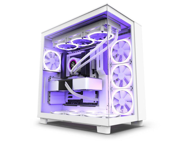 NZXT H9 Flow - All White - CM-H91FW-01 - Dual-Chamber Mid-Tower Airflow Case