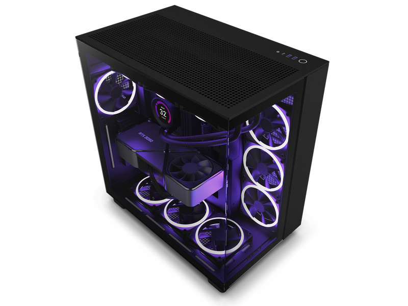 NZXT H9 Flow - All Black - CM-H91FB-01 - Dual-Chamber Mid-Tower Airflow Case