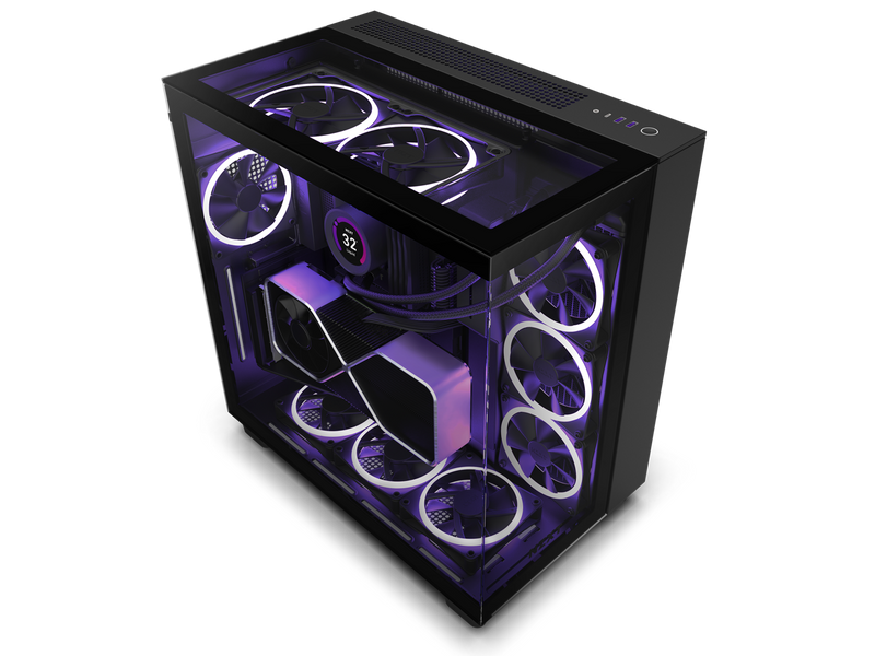 NZXT H9 Elite - All Black - CM-H91EB-01 - Premium Dual-Chamber - Mid-Tower - RGB