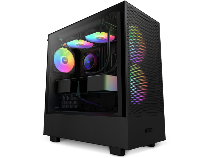 NZXT H Series H5 (2023) Flow RGB Edition ATX Mid Tower Chassis Black